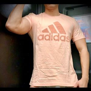 Mens jock Adidas Preowned pink t shirt medium. NR
